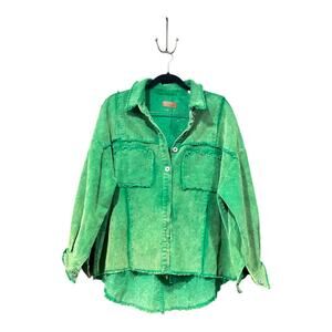 Umgee Jacket Women Medium Green 100% Cotton